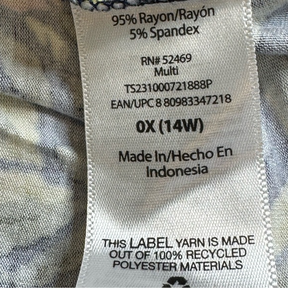 Terra & Sky Women's Plus Size Tiered Maxi Dress size 14W - Picture 10 of 10